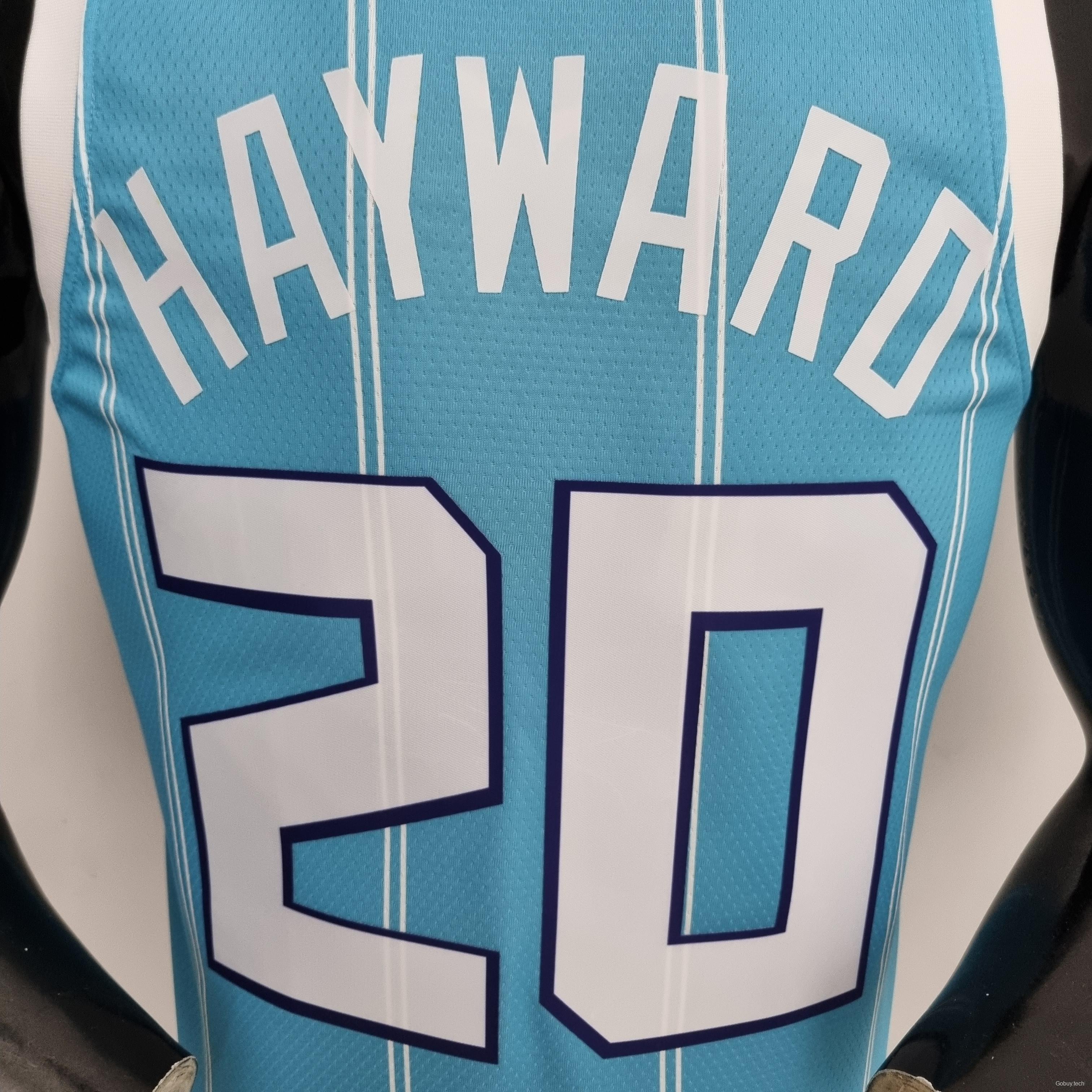 75th Anniversary Hayward #20 Charlotte Hornets Blue NBA Jersey