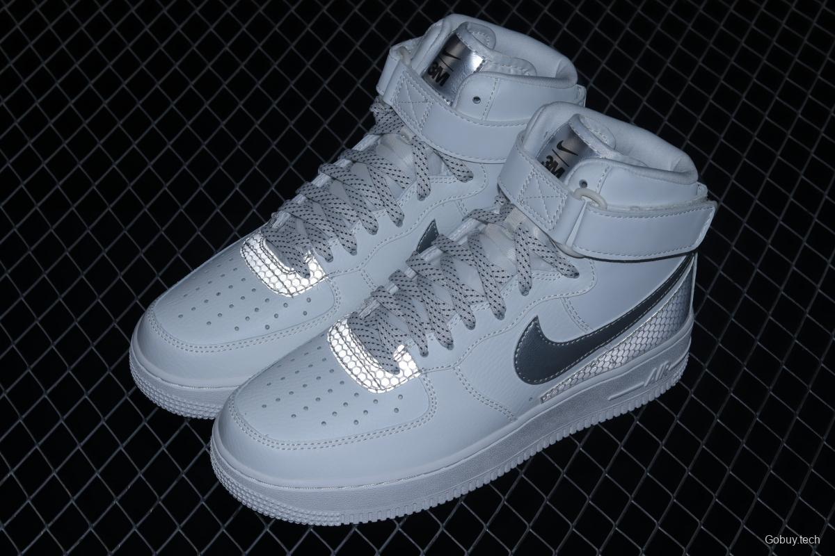 NIKE Air Force 1 High'07 Lv8 3M NBA co-named 3M reflective high-top casual board shoes CU4159-100