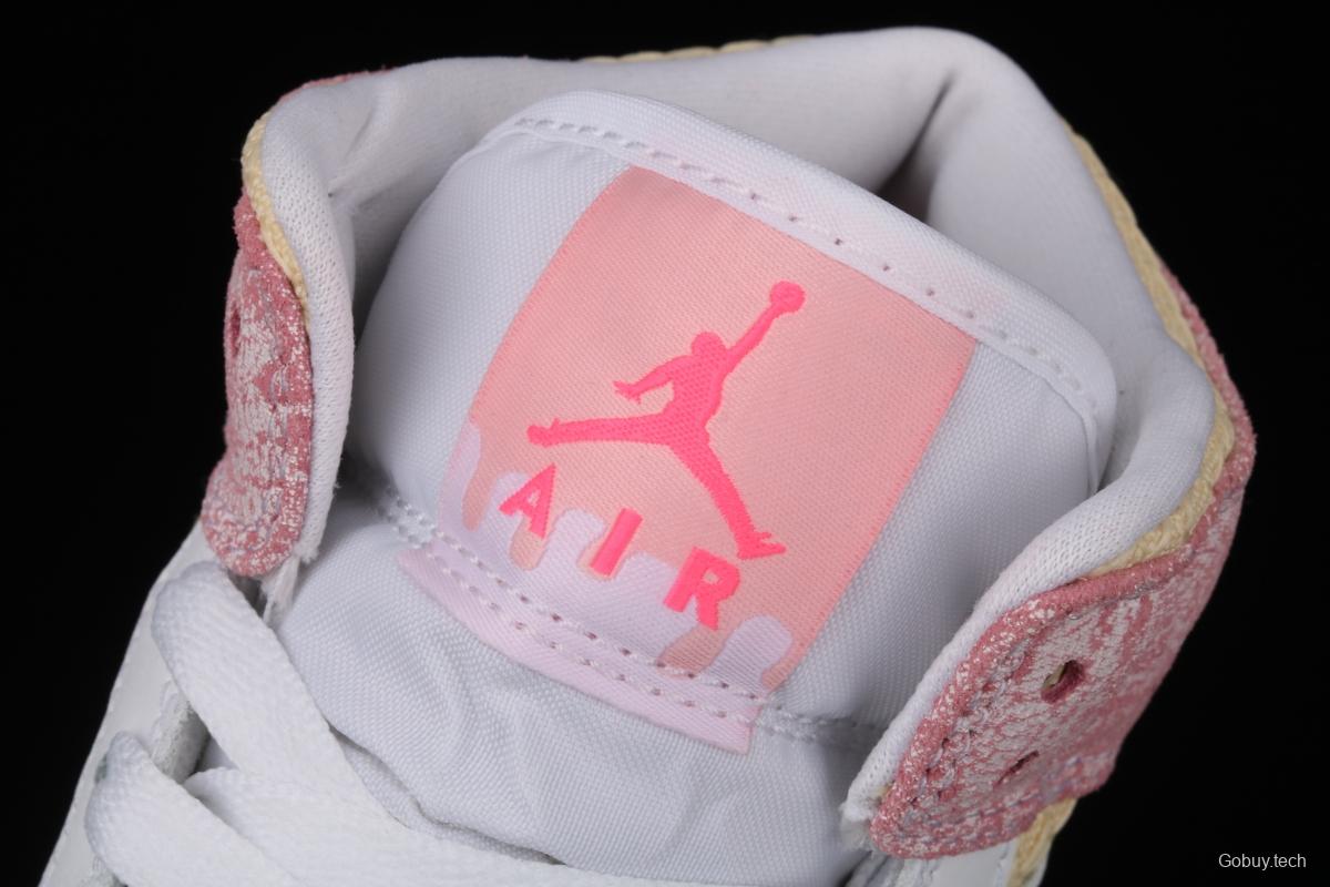 Air Jordan 1 Mid GS Ice Cream Bang Basketball shoes DD1666