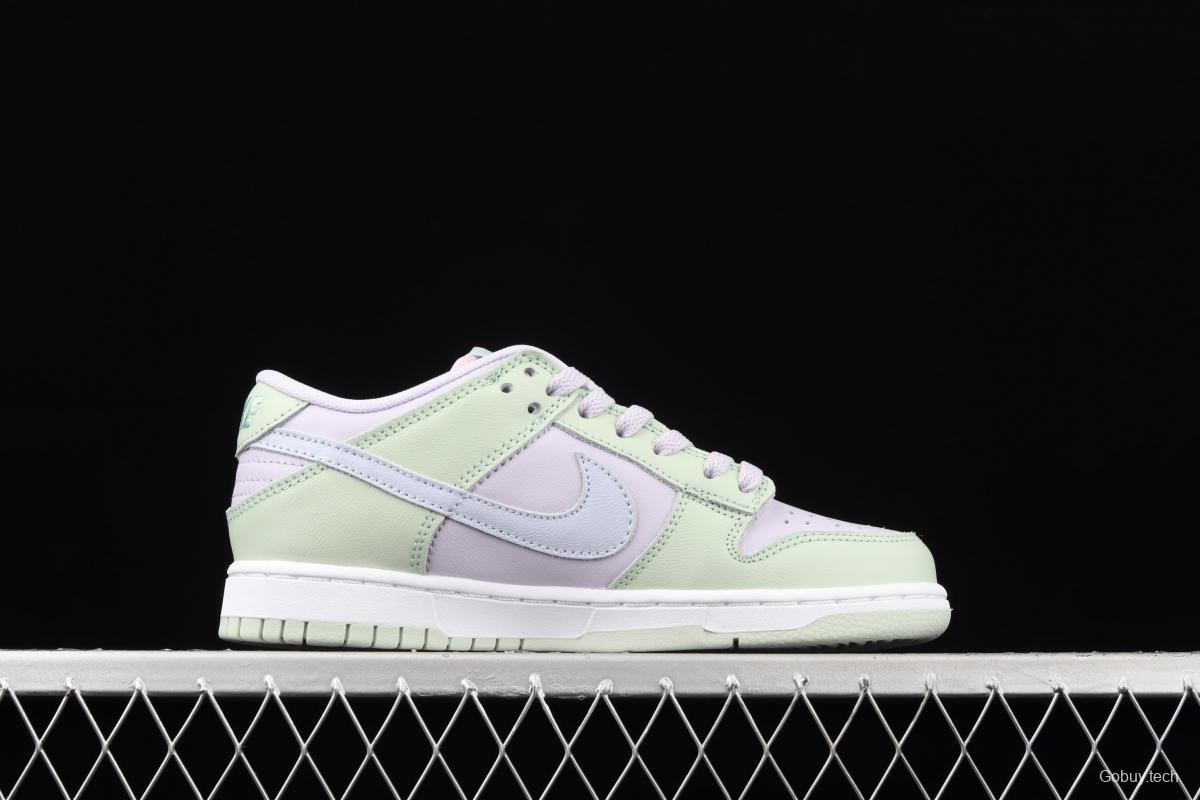 NIKE SB DUNK Low Prm white light purple color SB buckle rebound fashion leisure board shoes DD1503-600