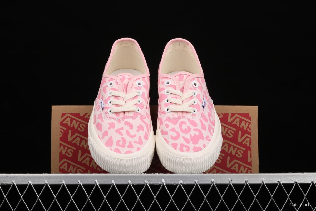 Vans Vault OG Authentic LX pink leopard print high-end regional vulcanized canvas low-top casual board shoes VN0A38GRR89