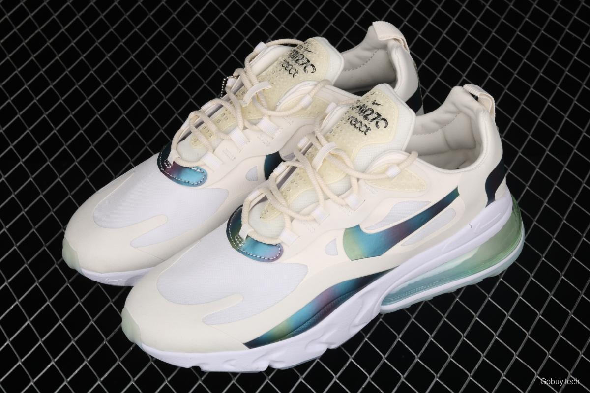 NIKE Air Max 270React new high-frequency mesh hollowing out function half-palm air cushion running shoes CT5064-100