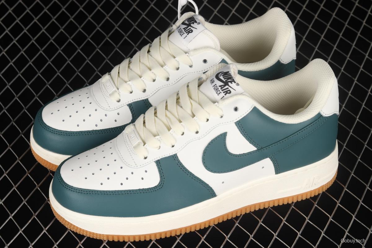 NIKE Air Force 1x07 Low rice white, dark green, low-top casual board shoes AQ2312-306