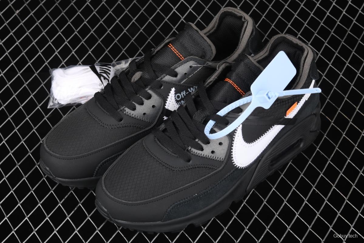 OFF-White x NIKE Air Max 90 OW joint limited edition classic air cushion running shoes AA7293-001