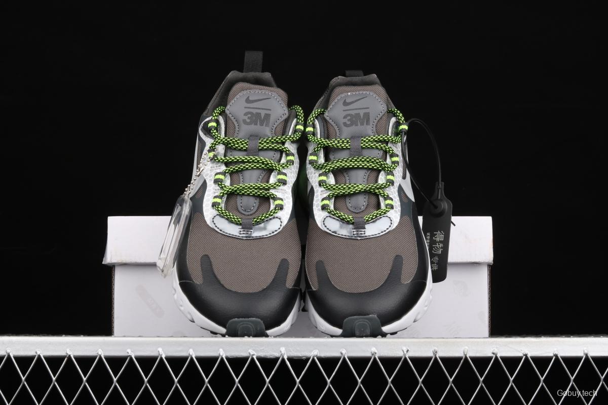 NIKE Air Max 270React new high-frequency mesh hollowing out function half-palm air cushion running shoes CT1647-001