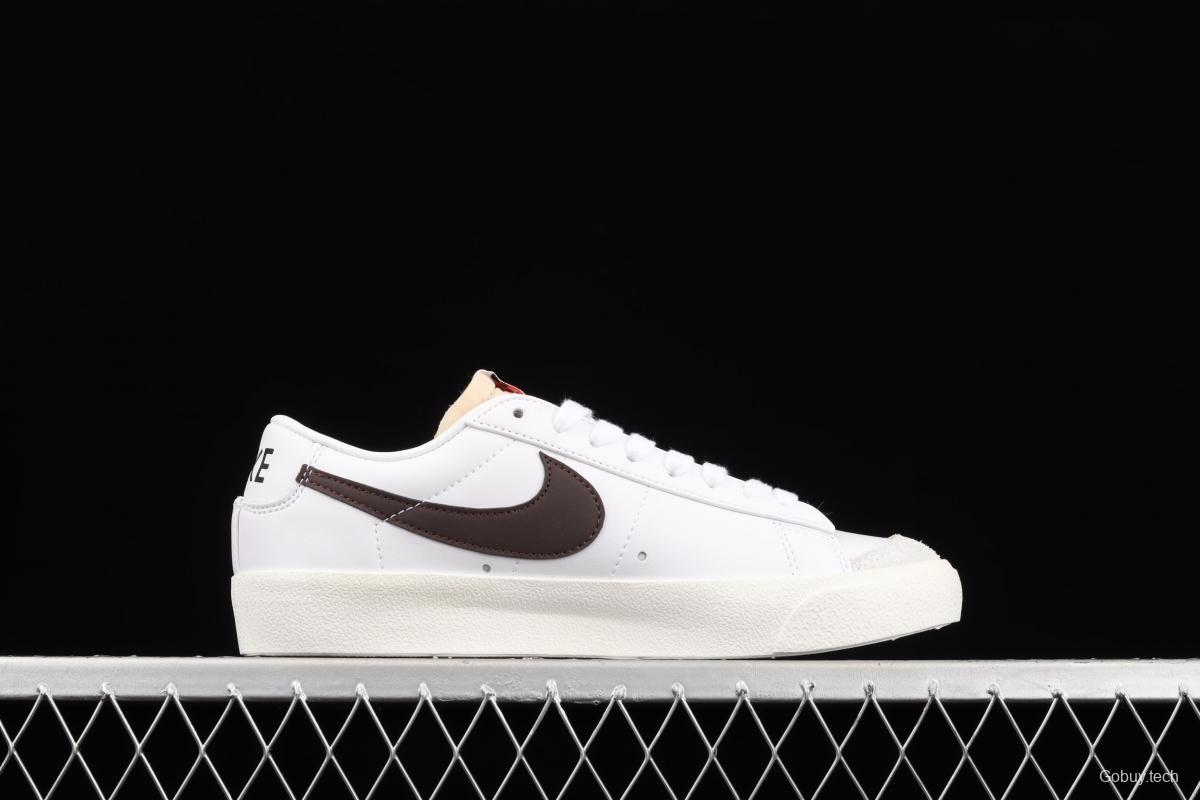 NIKE Blazer Low'77 Vintage Trail Blazers Leather Leather low-top Leisure Board shoes DA6364-100