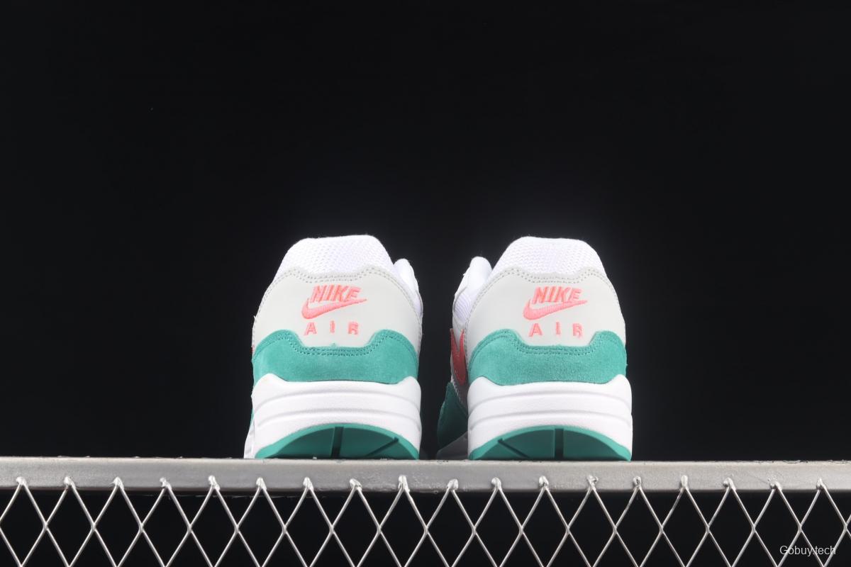 NIKE Air Max 1 gray-white and green half-palm air cushion retro running shoes AH8145-106