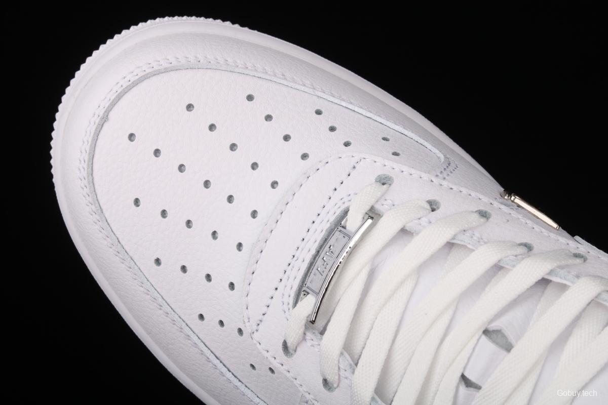 NIKE Air Force 11607 Low All white joint name small silver hook low-top casual board shoes CT1990-100