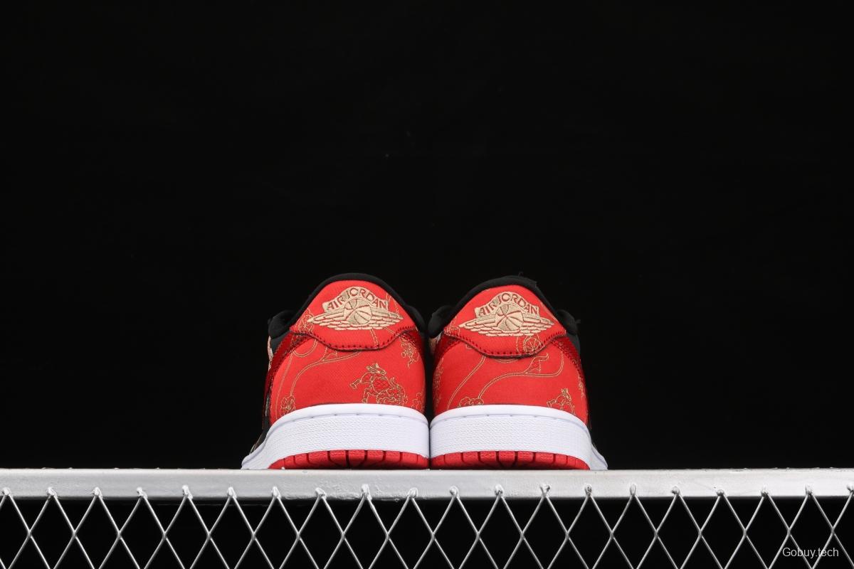 Air Jordan 1 Low Chinese Red Silk low side Culture Leisure Sports shoes DD2233-001