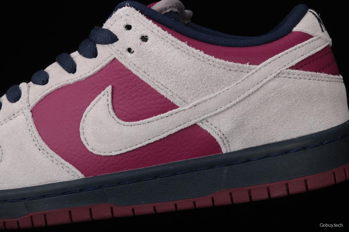 NIKE DUNK Low SB True Berry Bordeaux red and gray dunk series low-side leisure sports skateboard shoes BQ6817-001