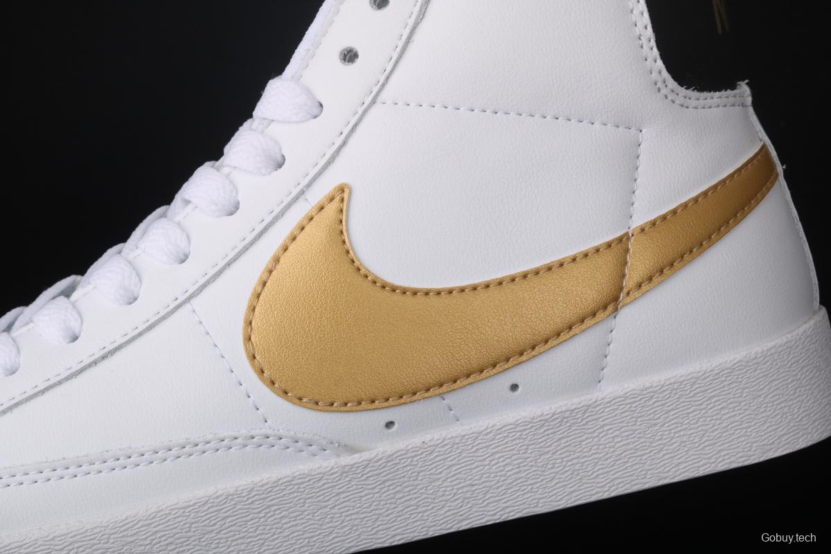 NIKE Blazer Mid Retro Trail Blazers Leather High-top Leisure Sports Board shoes AV9375-107