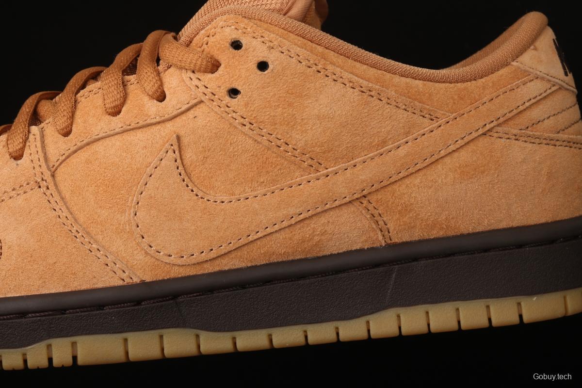 NIKE SB DUNK Low Pro wheat color deciduous yellow low-side sports skateboard shoes BQ6817-204