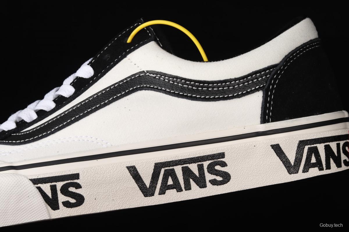 Vans Style 36 new half-crescent black and white side LOGO printed low-top casual board shoes VN0A3ZCJ9IG