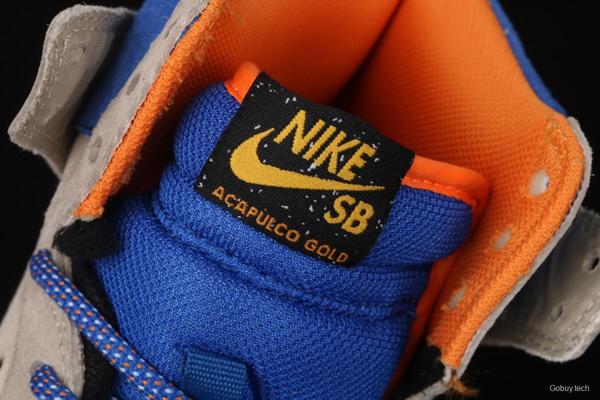 Acapulco Gold x NIKE DUNK SB High 2014 joint style reengraved high top skateboard shoes 313171-207,