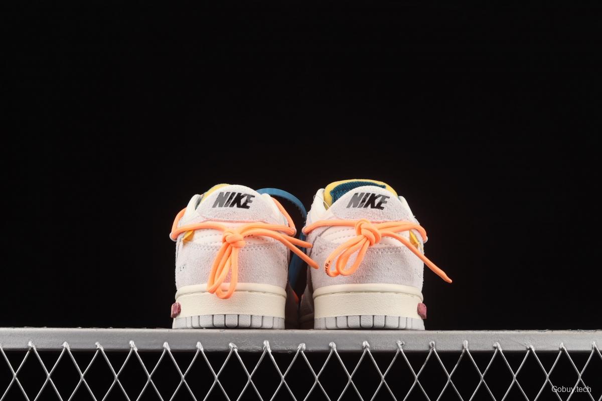 OFF-White x NIKE DUNK Low OW suede SB buckle rebound fashion casual board shoes DJ0950-119