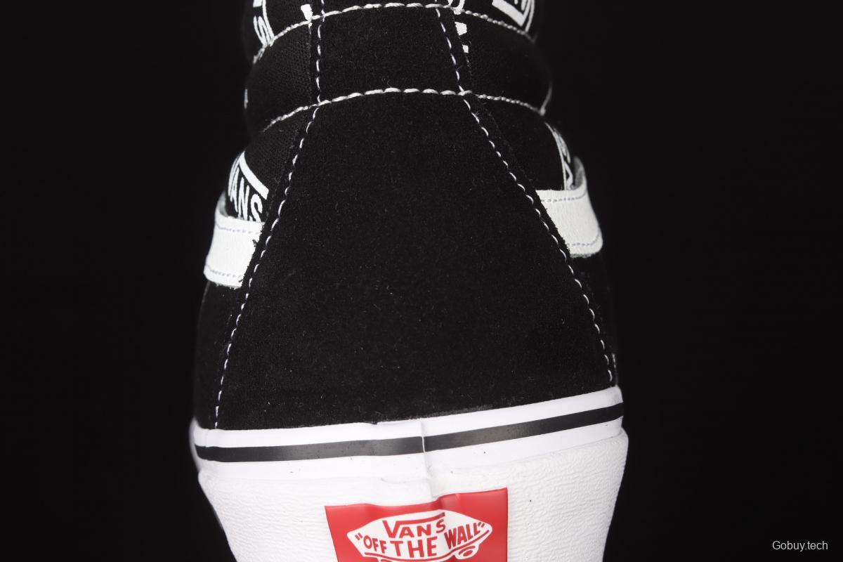 Vans SK8-Hi classic black and white letters logo high top casual board shoes VN0A4U3CTDW