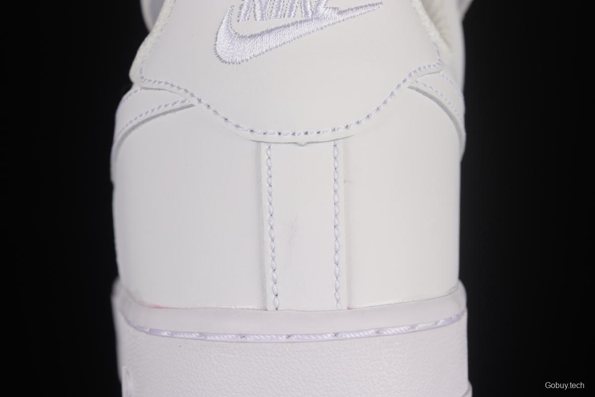 NIKE Air Force 1'07 Low Shroud zipper all white low-top casual sneakers DC8875-100