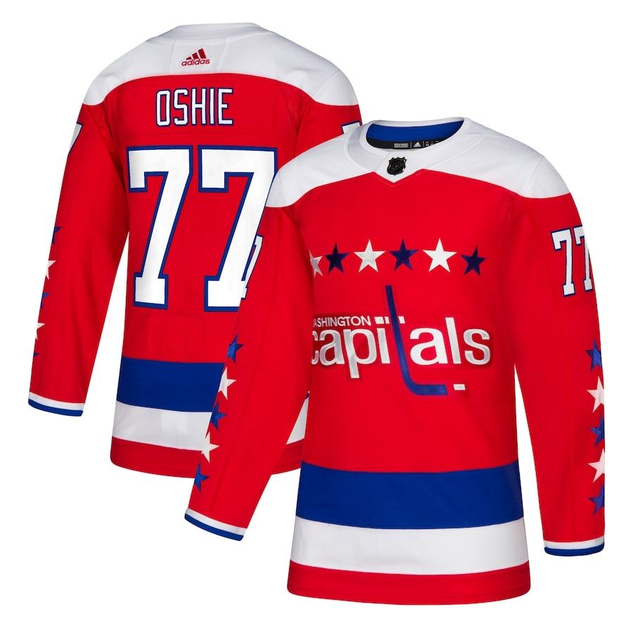 Men's TJ Oshie Red Alternate Player Team Jersey