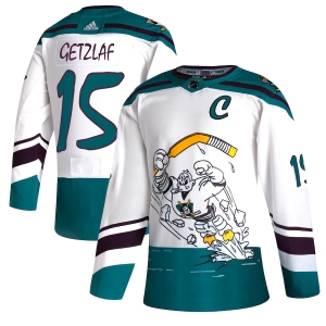 Men's Ryan Getzlaf White 202021 Reverse Retro Player Team Jersey