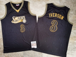 Men's Allen Iverson Black Retro Classic Team Jersey