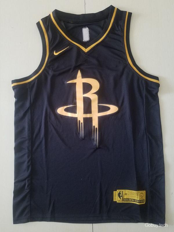 Russell Westbrook 0 Black Golden Edition Jersey