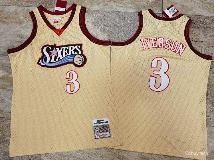 Men's Allen Iverson Golden Retro Classic Team Jersey