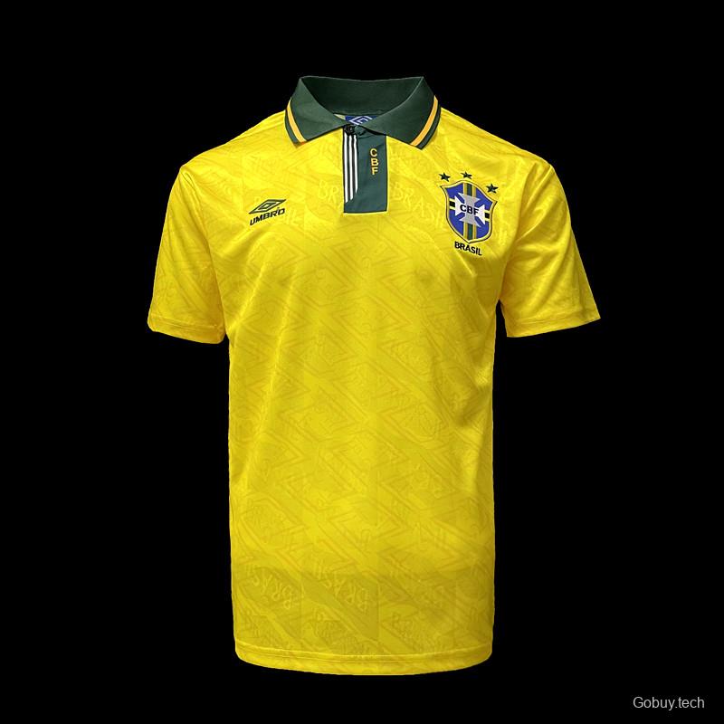 Retro 91/93 Brazil Home Soccer Jersey