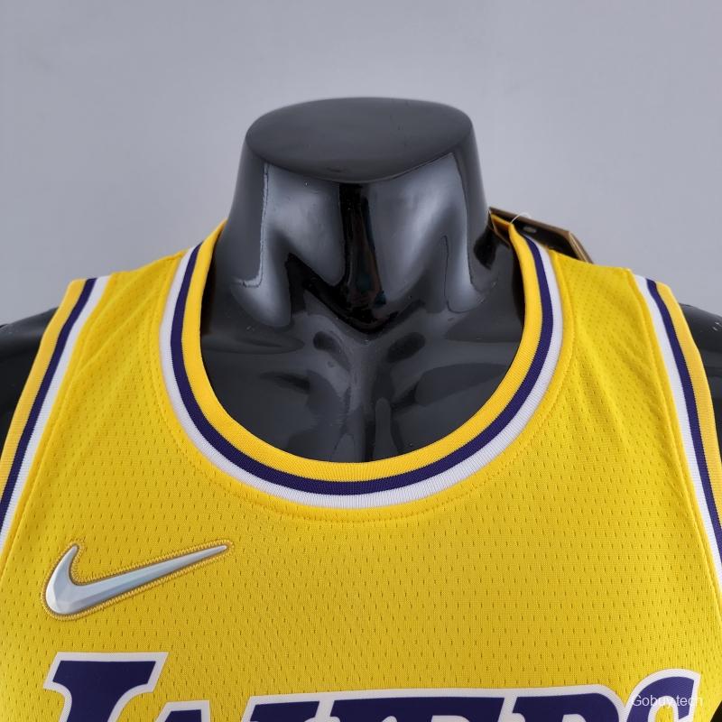 75th Anniversary TOSCANO #95 Los Angeles Lakers Yellow NBA Jersey