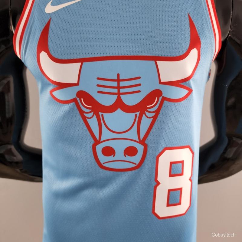 Chicago Bulls LAVINE #8 Blue NBA Jersey