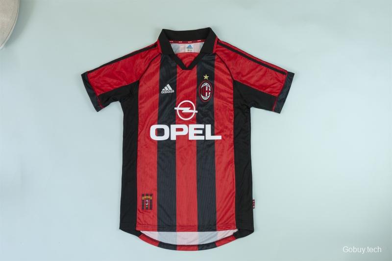 RETRO 98/00 AC Milan Home Soccer Jersey