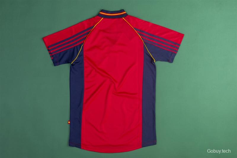 Retro 1998 Spain Home Soccer Jersey