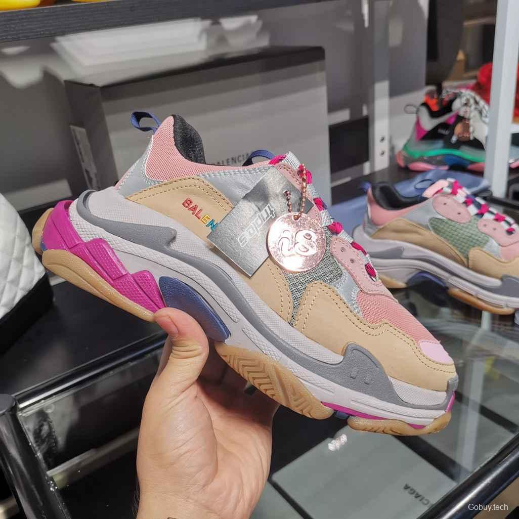 Men/Women Balenciaga Triple S Sneaker khaki/Pink Item Ab5580330