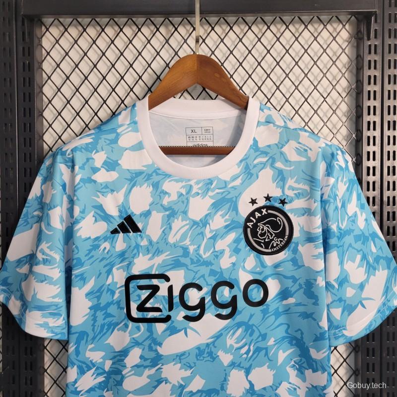 23-24 Ajax Training Blue Jersey