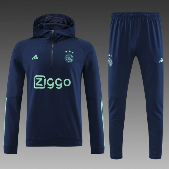 23/24 Ajax Navy Hoodie Full Zipper Jacket+Pants
