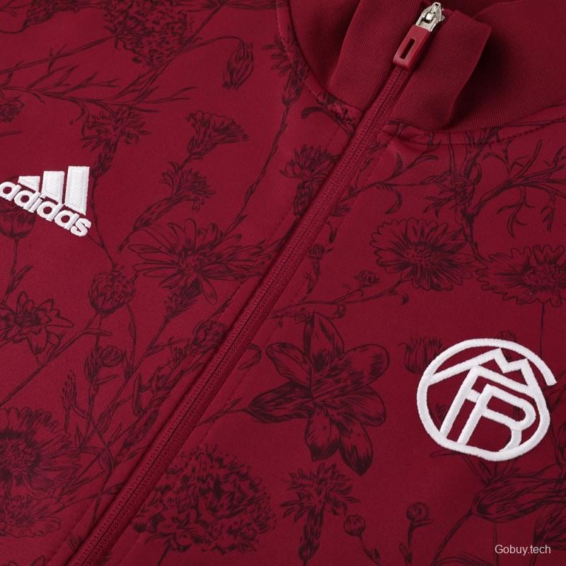 23/24 Bayern Munich Wine Full Zipper Jacket+Pants
