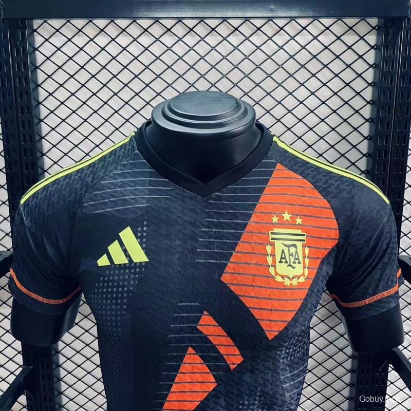 Player Version 2024 Argentina Black Goalkeeper Jersey