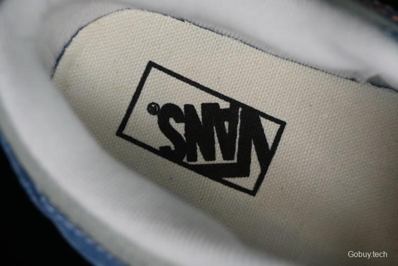 Vans Classics Knu Skool Washed Denim Distressed Vintage Chunky Tongue Skate Shoes - VN0009QCBLK