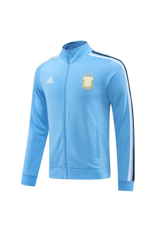 2024 Argentina Blue Full Zipper Jacket +Long Pants