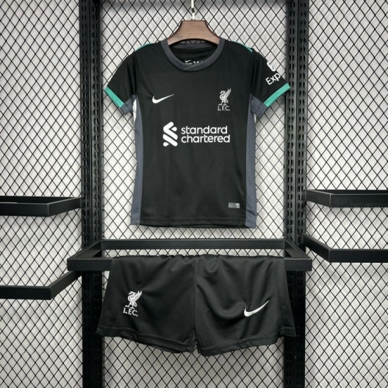 24/25 Kids Liverpool Away Black Jersey