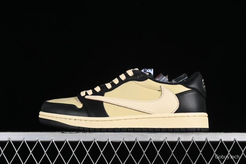 Nike Travis Scott x Air Jordan 1 Low OG AJ1 Reverse Swoosh Sneakers - DM7866-201