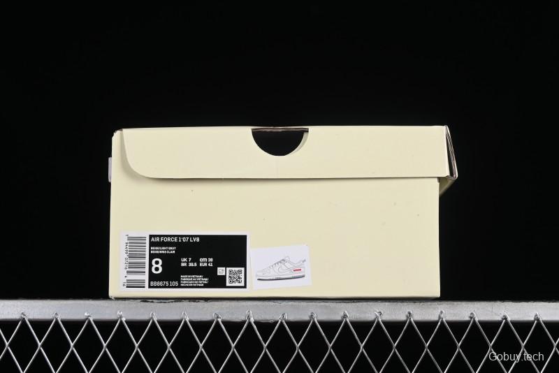 Supreme x Nike SB Dunk Low Anniversary Edition White Grey Customized Low-Top Casual Skate Shoes - BB8657-105