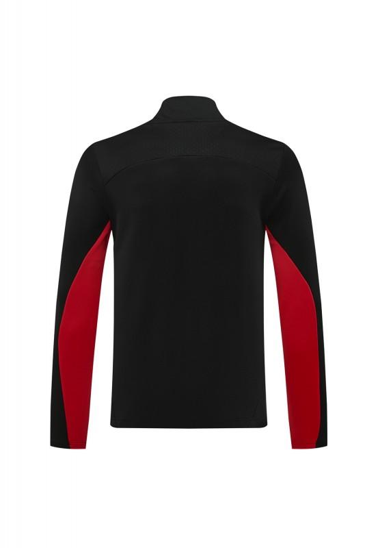 24/25 AC Milan Black/Red Full Zipper Jacket +Long Pants