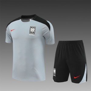 2024 South Korea Grey Short Sleeve Jersey+Shorts