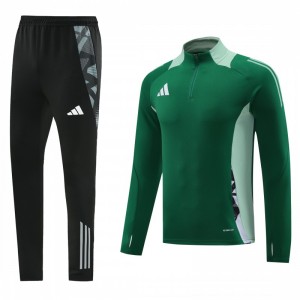 2024 Adidas Green Half Zipper Jacket +Long Pants