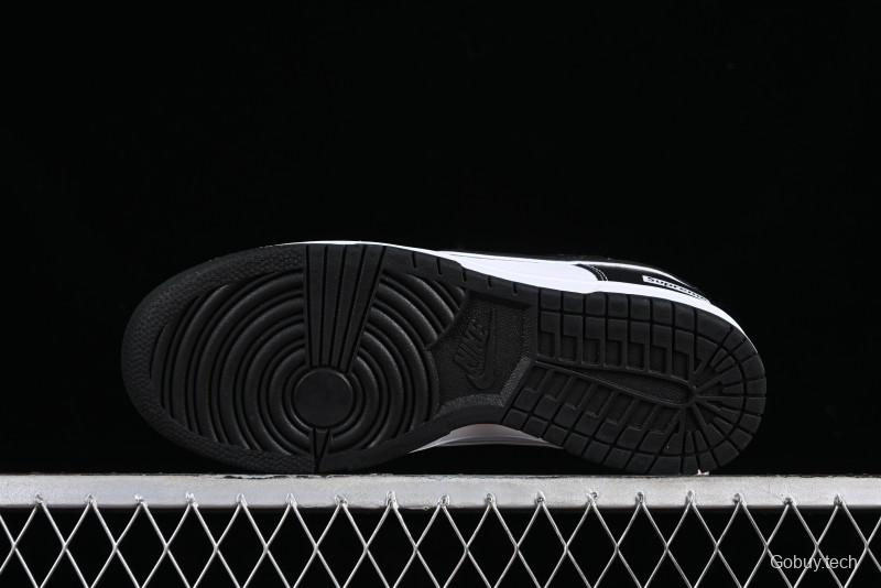 Nike Supreme x SB Dunk Low Panda Colorway Low-Top Casual Skate Shoes - RM2308-332