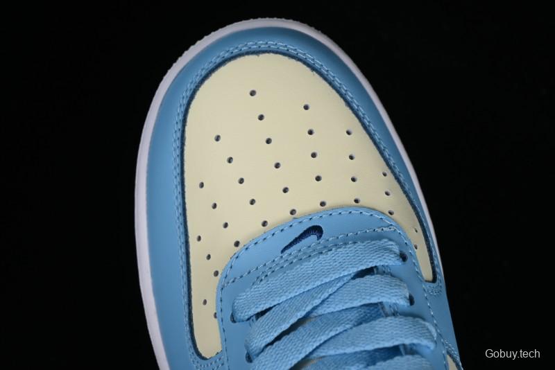 Nike Air Force 1 '07 Low White Blue Color Blocking Casual Sneakers - HF4837-407
