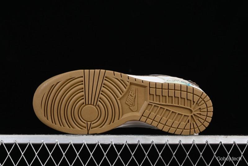 Nike Dunk Low Panda Prank Sail Era Sails Tan Brown SB Strap Low-Top Casual Skate Shoes - FV3629-371