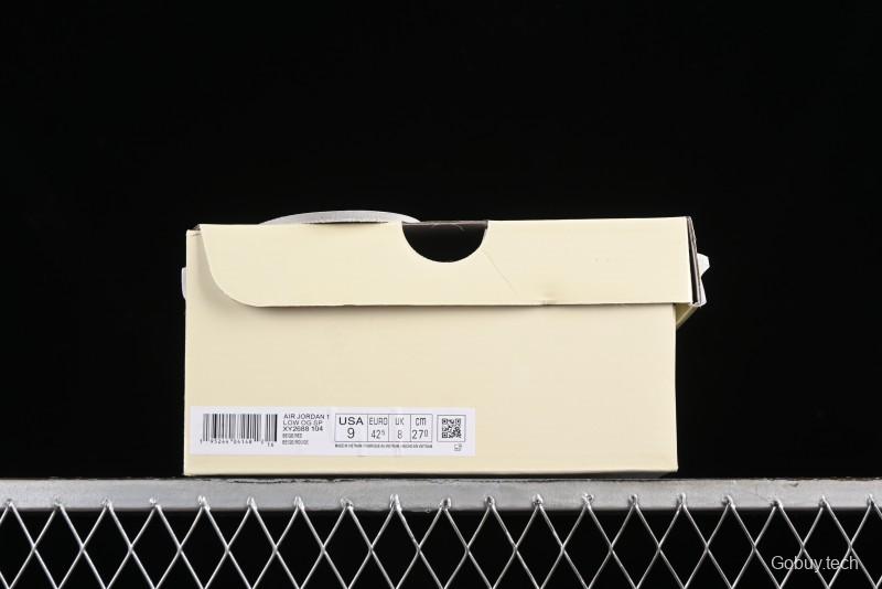 Nike Travis Scott x Fragment Design x Air Jordan 1 Low OG SP AJ1 Supreme Collaboration - Classic Off-White Low-Top Lifestyle Sneakers - XY2688-104