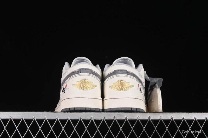 Nike Air Jordan 1 Low Retro Basketball Shoes Custom Black Myth Wukong Design - SJ9950-041
