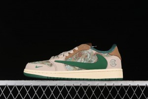Nike Travis Scott x Fragment Design x Air Jordan 1 Low OG SP AJ1 Retro Sneakers - JH6088-611